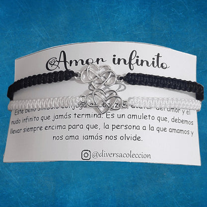 Pareja De Manillas Infinito Corazón - Diversa Colección