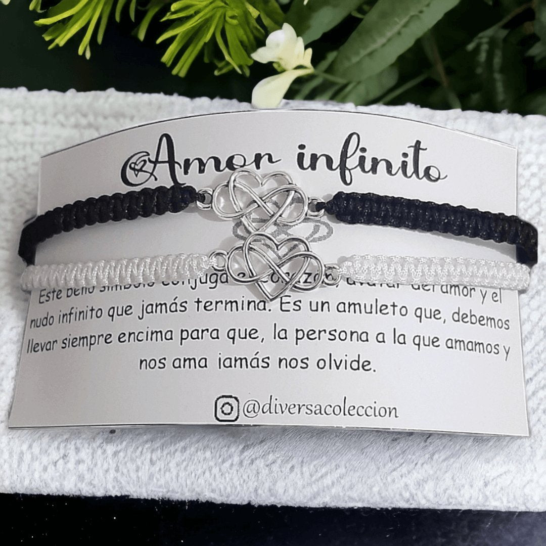 Pareja De Manillas Infinito Corazón - Diversa Colección