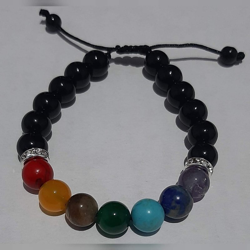 Pulsera 7 Chakras & Obsidiana - Diversa Colección