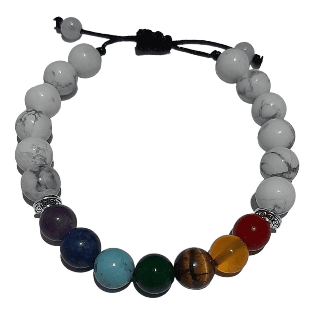 Pulsera 7 Chakras & White Turquoise - Diversa Colección