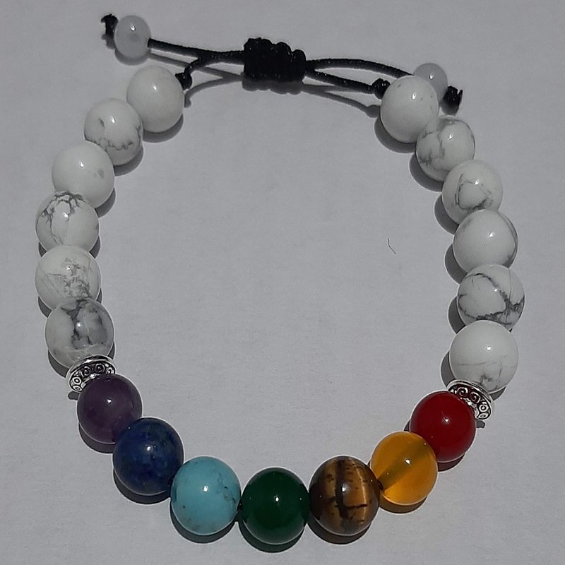 Pulsera 7 Chakras & White Turquoise - Diversa Colección