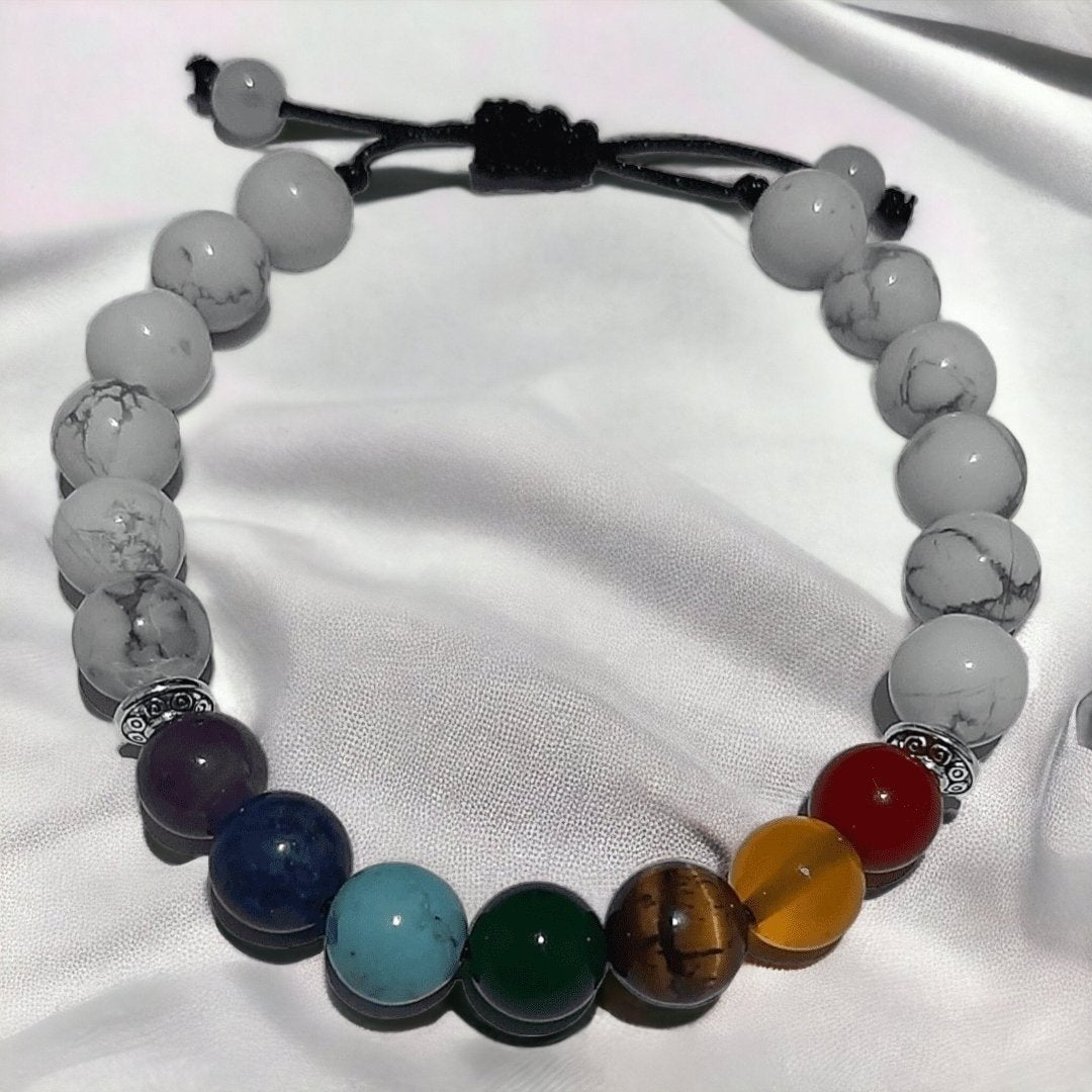 Pulsera 7 Chakras & White Turquoise - Diversa Colección