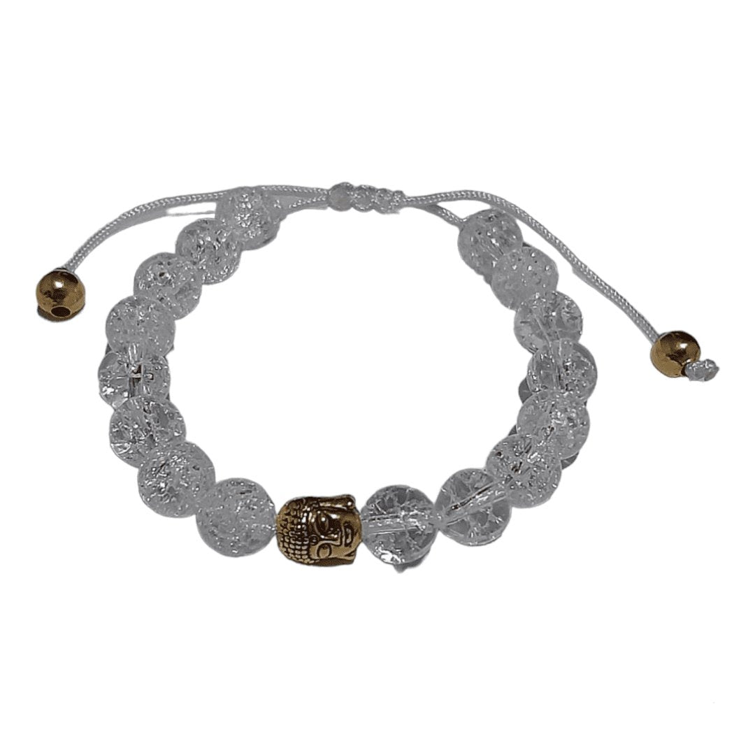 Pulsera Buda Cuarzo Cristal - Diversa Colección