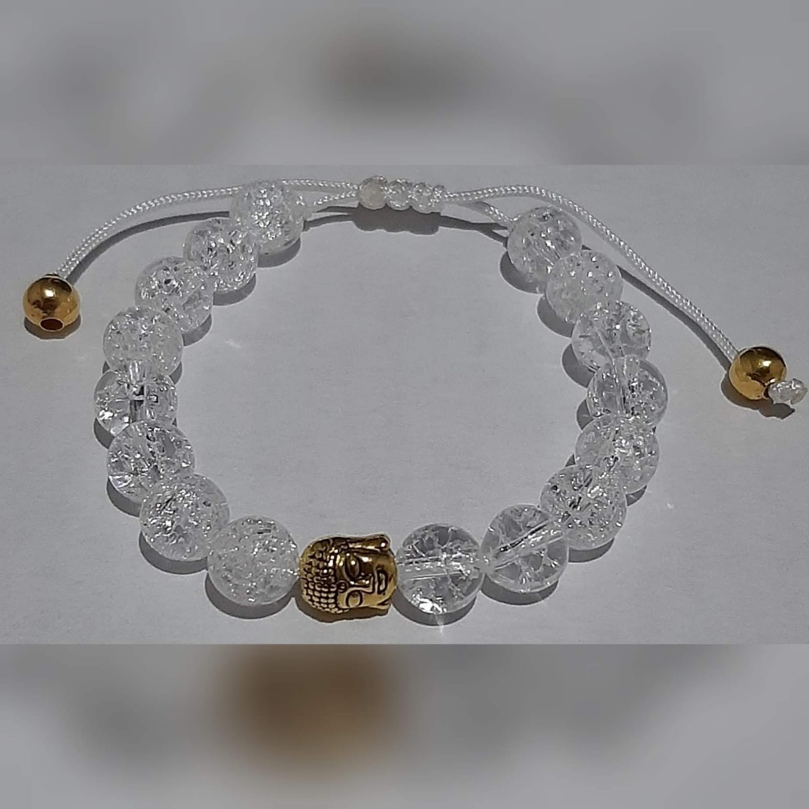 Pulsera Buda Cuarzo Cristal - Diversa Colección