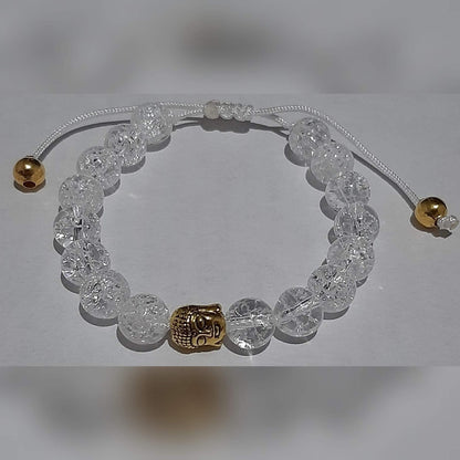 Pulsera Buda Cuarzo Cristal - Diversa Colección