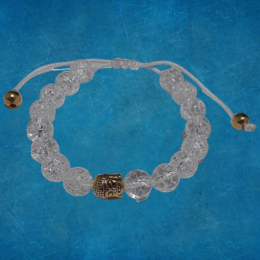 Pulsera Buda Cuarzo Cristal - Diversa Colección