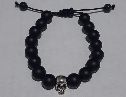 Pulsera Cráneo Piedra Mate - Diversa Colección