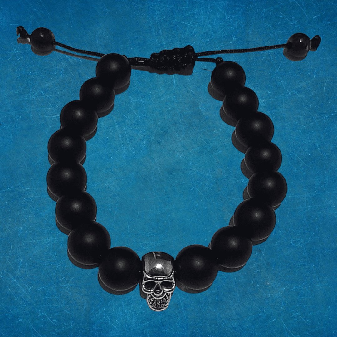 Pulsera Cráneo Piedra Mate - Diversa Colección