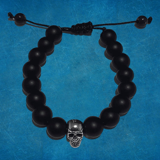 Pulsera Cráneo Piedra Mate - Diversa Colección