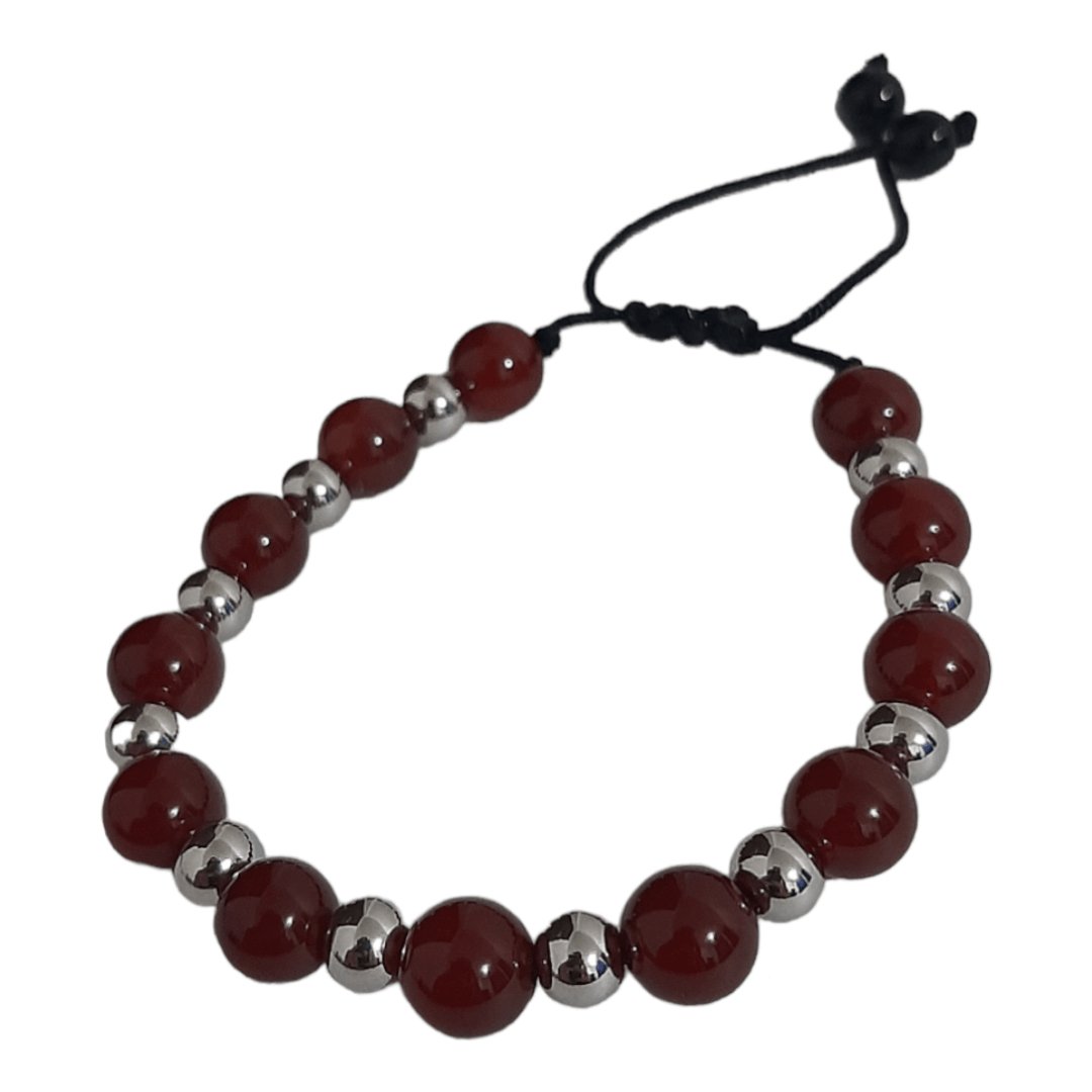 Pulsera Cuarzo Rojo Ágata - Diversa Colección