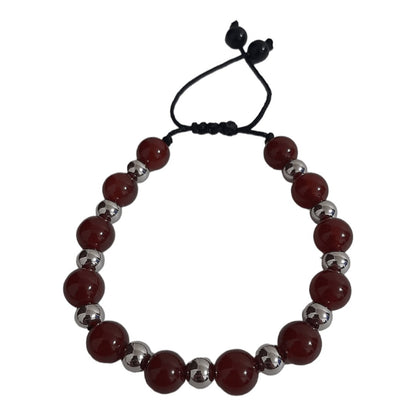 Pulsera Cuarzo Rojo Ágata - Diversa Colección