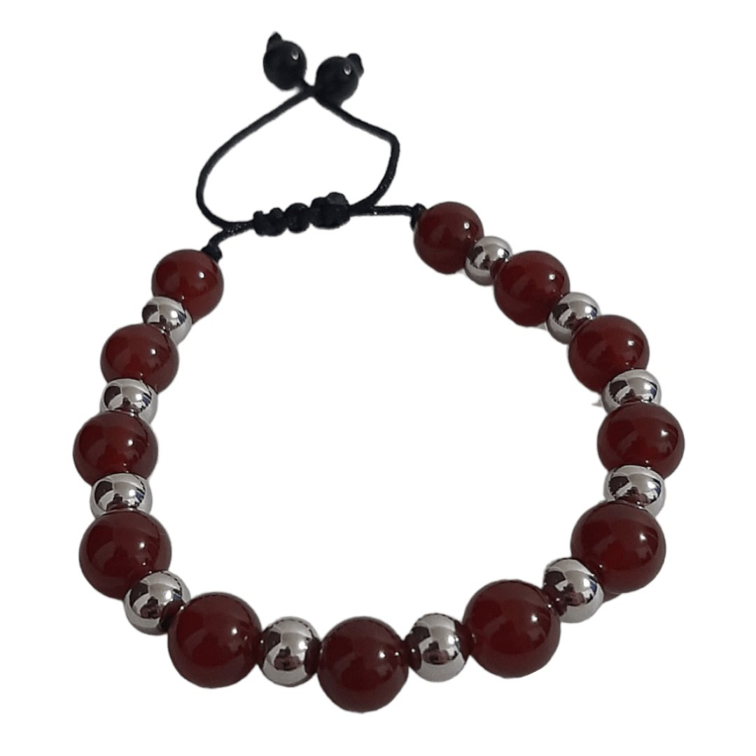 Pulsera Cuarzo Rojo Ágata - Diversa Colección