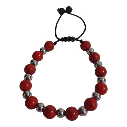 Pulsera Cuarzo Rojo Turquesa - Diversa Colección