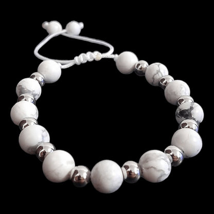 Pulsera Cuarzo Turquesa Blanca - Diversa Colección