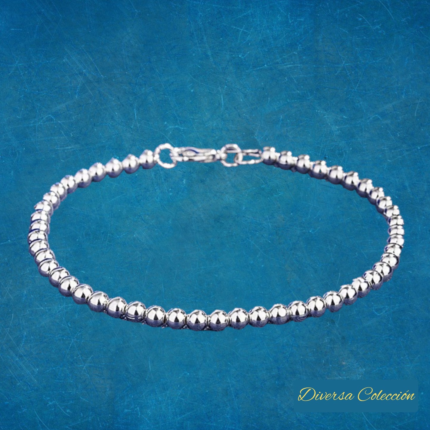 Pulsera Plata Esferas - Diversa Colección