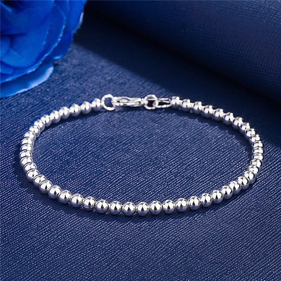 Pulsera Plata Esferas - Diversa Colección