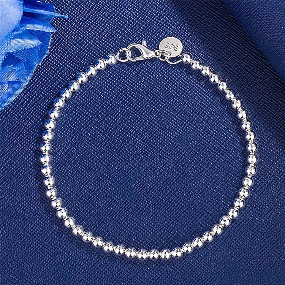 Pulsera Plata Esferas - Diversa Colección