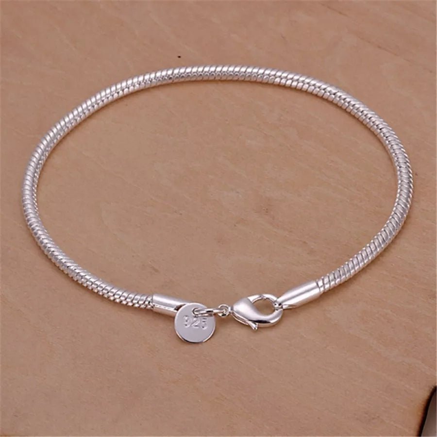 Pulsera Serpiente Plata S925 - Diversa Colección