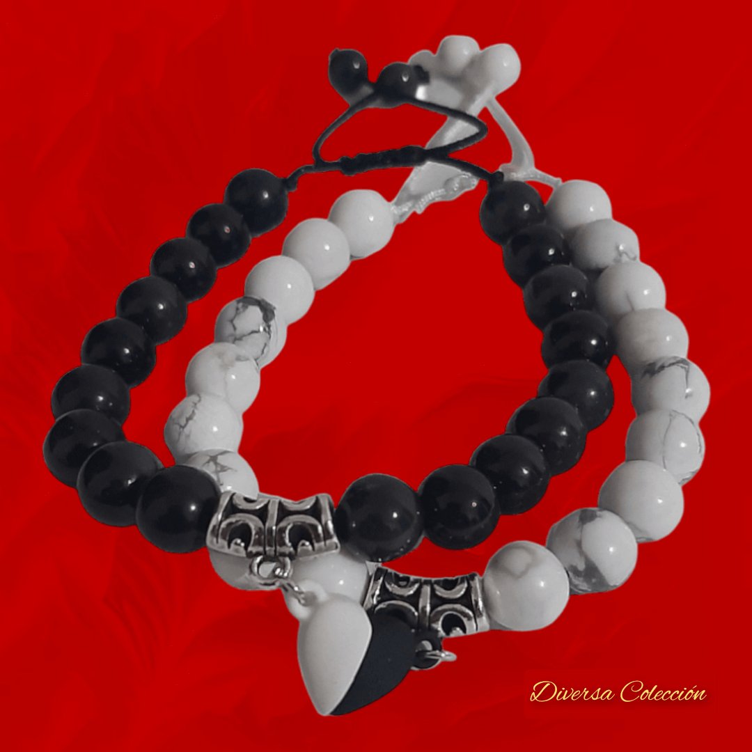 Pulseras Obsidiana & White Turquoise - Diversa Colección