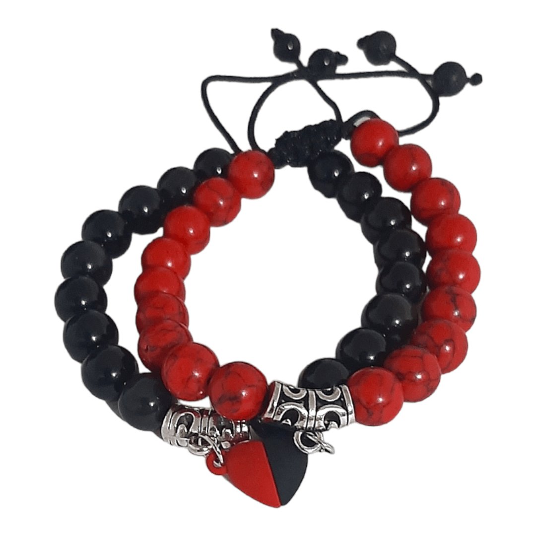 Pulseras Red Turquoise & Obsidian - Diversa Colección