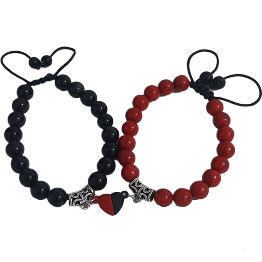 Pulseras Red Turquoise & Obsidian - Diversa Colección