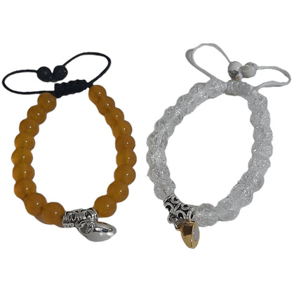 Pulseras Yellow Agate & Crystal - Diversa Colección